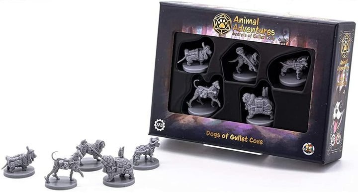 Animal Adventures: Secrets of Gullet Cove – Dogs of Gullet Cove, RPG-Miniaturen für Rollenspiele, bereit zum Malen oder Spielen, kompatibel mit der 5e Dungeon Crawl-Kampagne