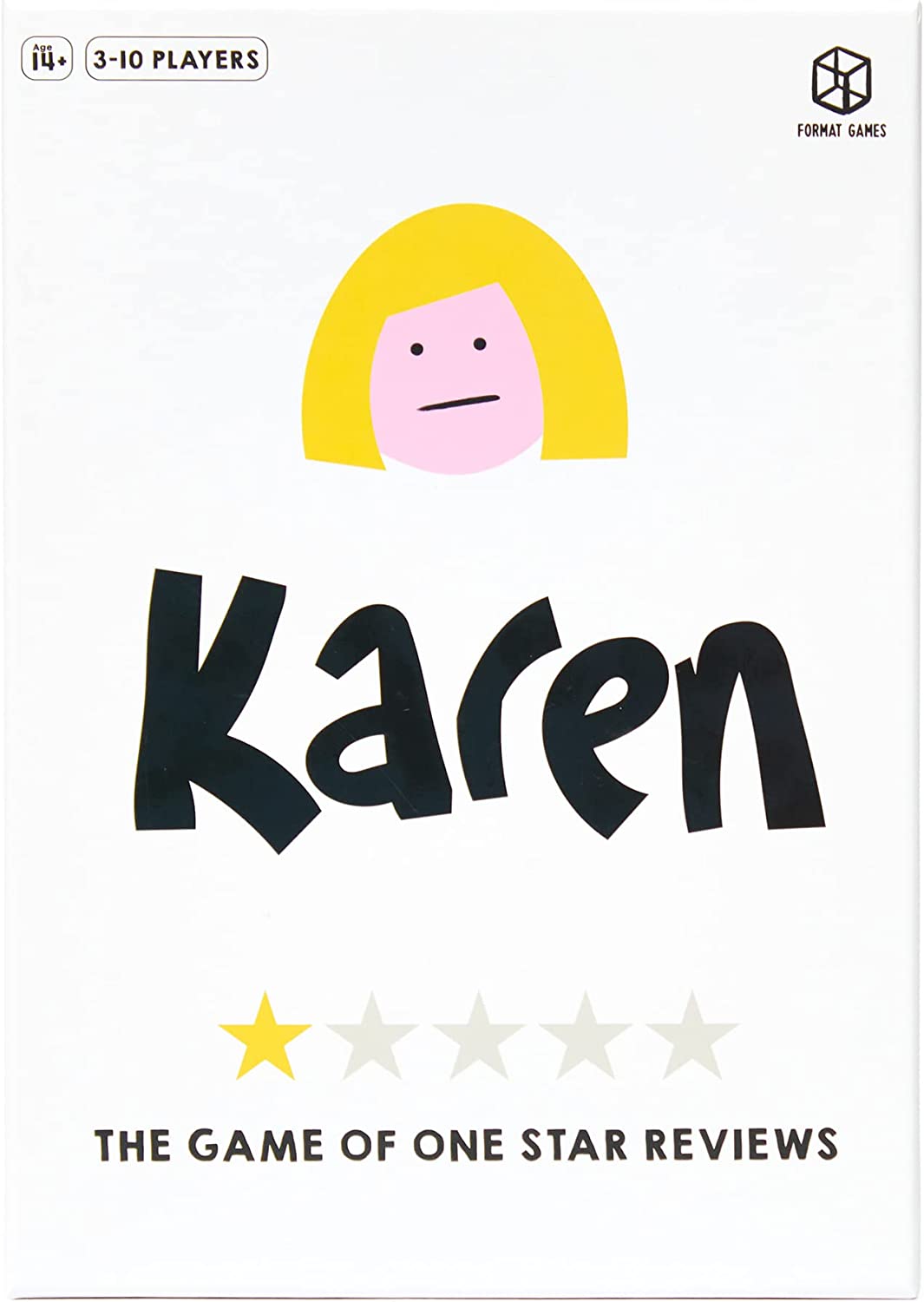 Karen Partyspiel | Spiel basierend auf One Star Review | Ab 14 Jahren | 3-10 Spieler | 30-