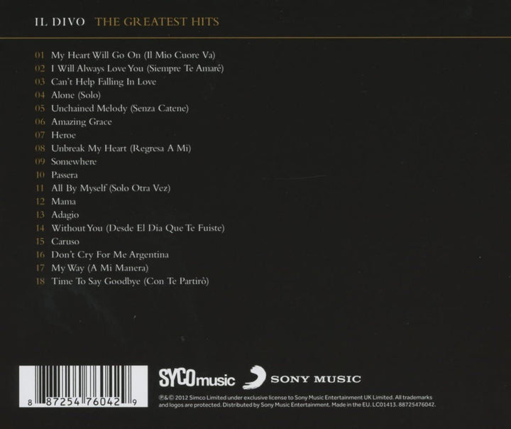 Il Divo- The Greatest Hits