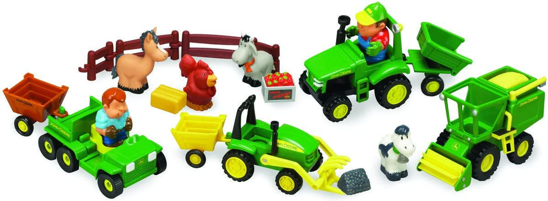 Nib Pack Of 2 - RC2 John Deere 34984 Fun On The Farm 20 Pieces Barn Toy Playset