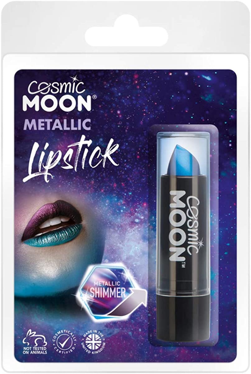 Smiffys Cosmic Moon Metallic-Lippenstift, Blau