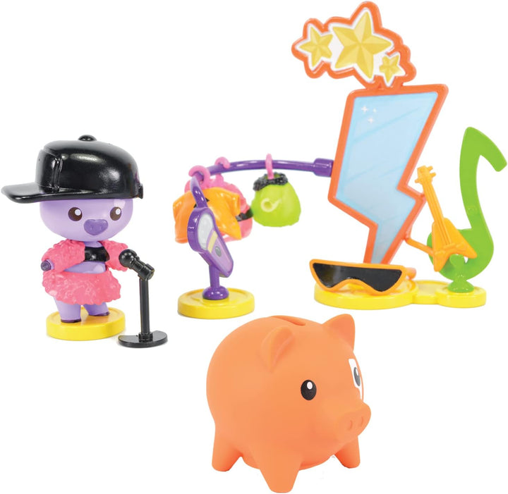 Pocket Money Piggies PCT00100 Pop Star-Cute Colourful Piggy Bank Filled with Fun Pocket Surprises-Store Coins