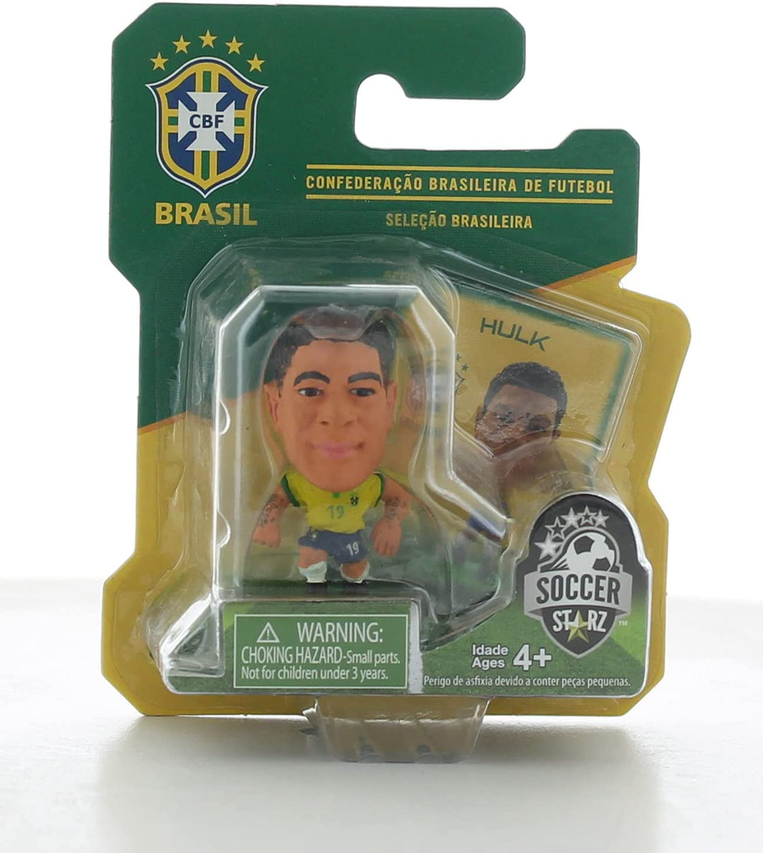 SoccerStarz Brazil International Figurine Blister Pack con Hulk Home Kit
