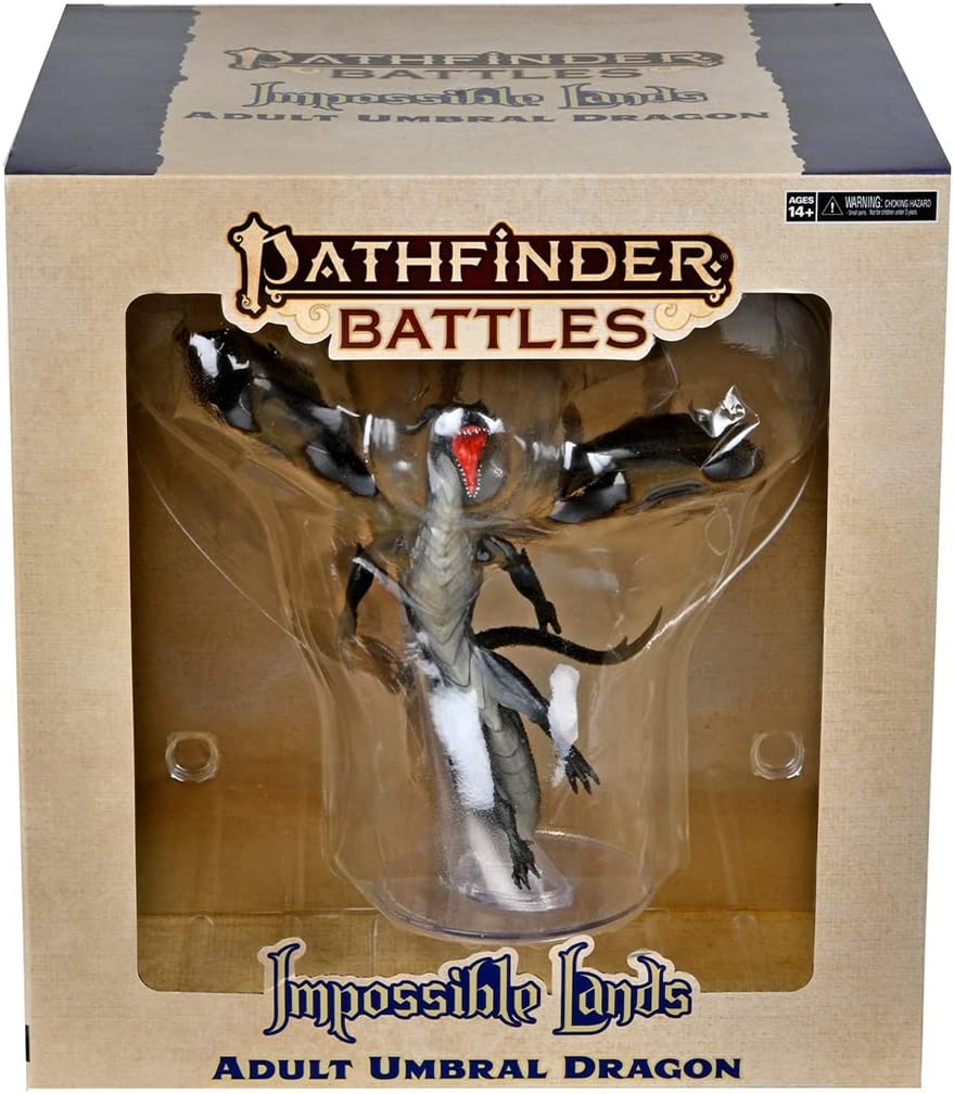 Pathfinder Battles: Impossible Lands – Umbral Dragon-Figur für Erwachsene in Box