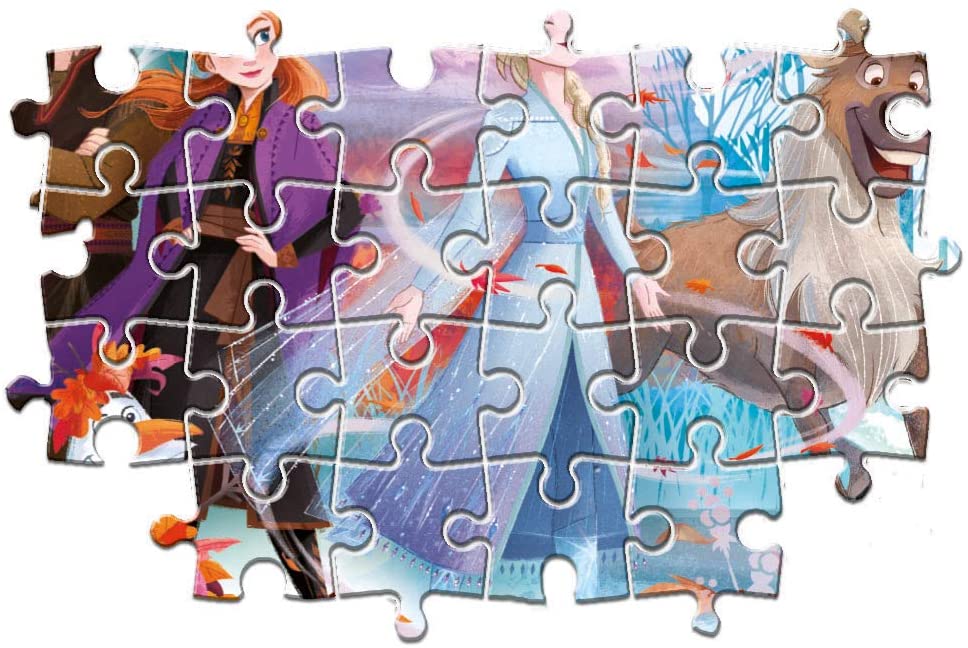 Clementoni – 28513 – Supercolor-Puzzle – Disney Frozen 2 – 24 Maxiteile – Hergestellt in Italien – Puzzle für Kinder ab 3 Jahren