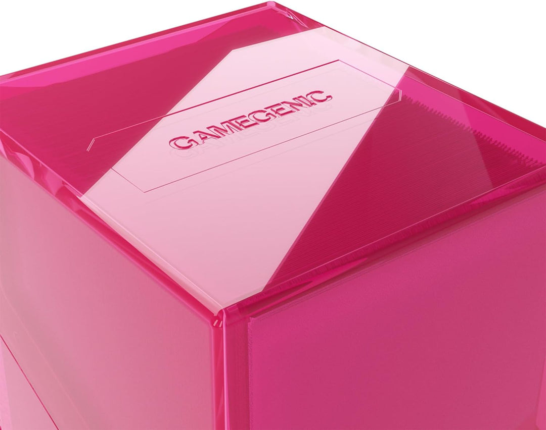 Bastion 100+ XL Deck Box - Compact, Secure, and Perfectly Organized for Your Trading Cards! Safely Protects 100+ Double-Sleeved Cards, Pink Color