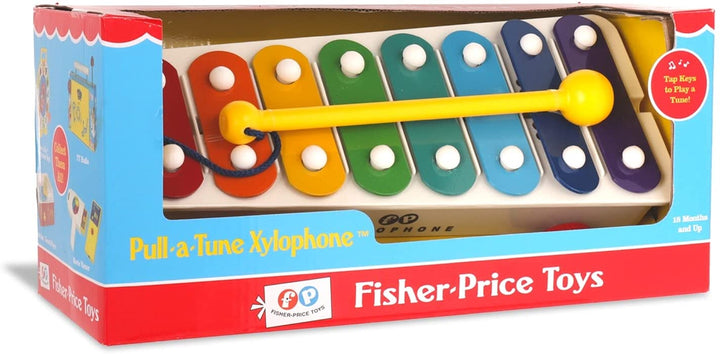 Basic Fun BFI1702 Fisher Price Classics Pull a Tune Xilófono EA, multicolor