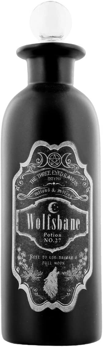 Nemesis Now Wolfsbane-Trankflasche, 21 cm, Schwarz