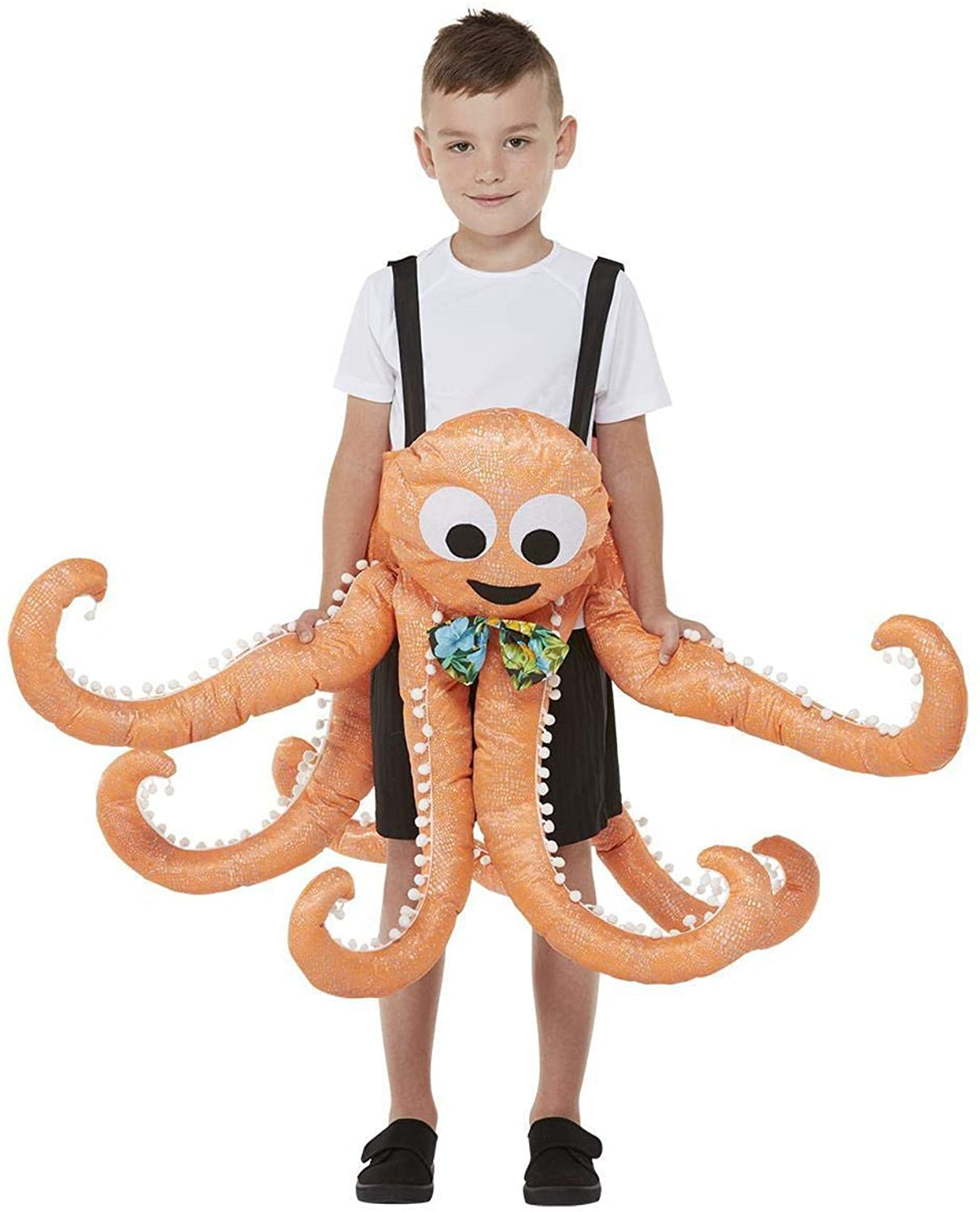 Smiffys 71088 Ride in Octopus Costume, Unisex Children, Orange, One Size