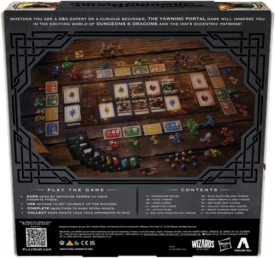Avalon Hill Dungeons & Dragons: The Yawning Portal Game, D&D Strategy Board for 1-4 Players