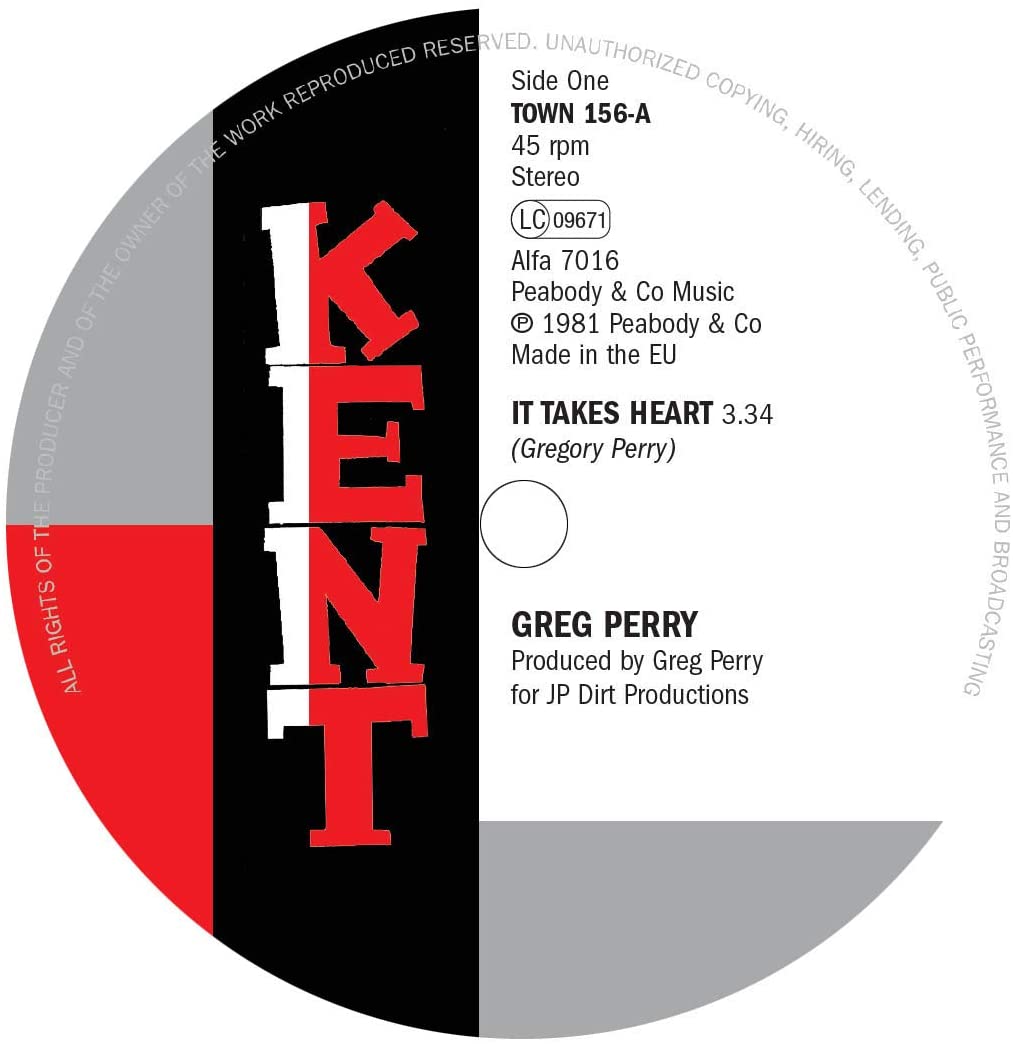 Greg Perry – It Takes Heart / If I Can't Have Your Love [7" [Vinyl]