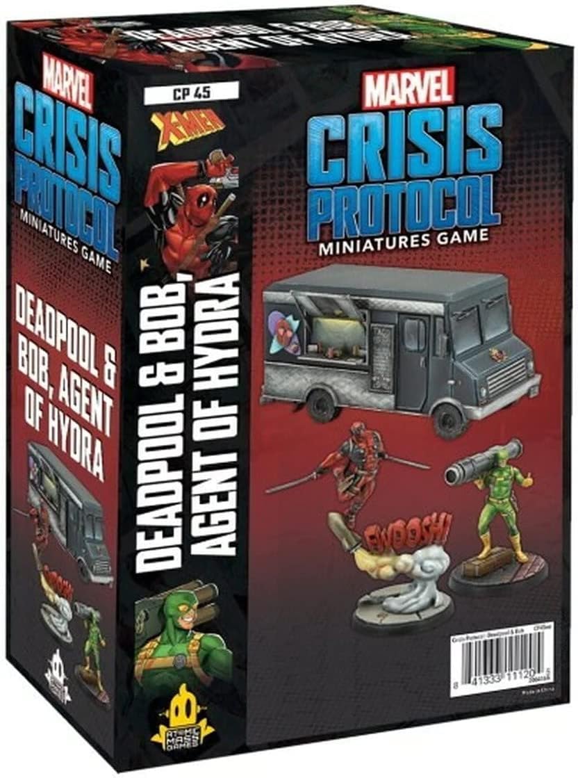 Atomic Mass Games | Marvel Crisis Protocol: Character Pack: Deadpool and Bob: Marvel Crisis Protocol | Miniatures Game