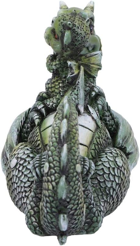 Nemesis Now Sweetest Moment Green Dragon and Dragonling Kissing Figurine, Polyre