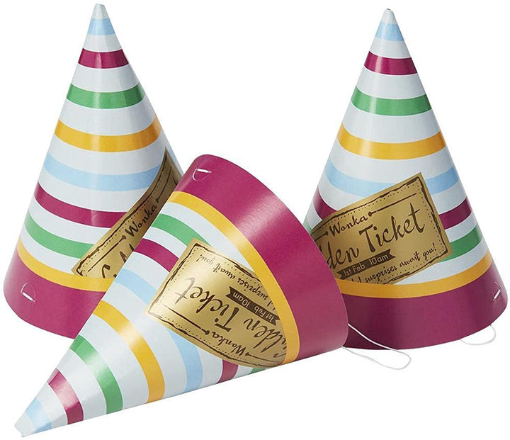 Smiffys offiziell lizenziertes Roald Dahl-Geschirr, Partyhüte, 8 Stück