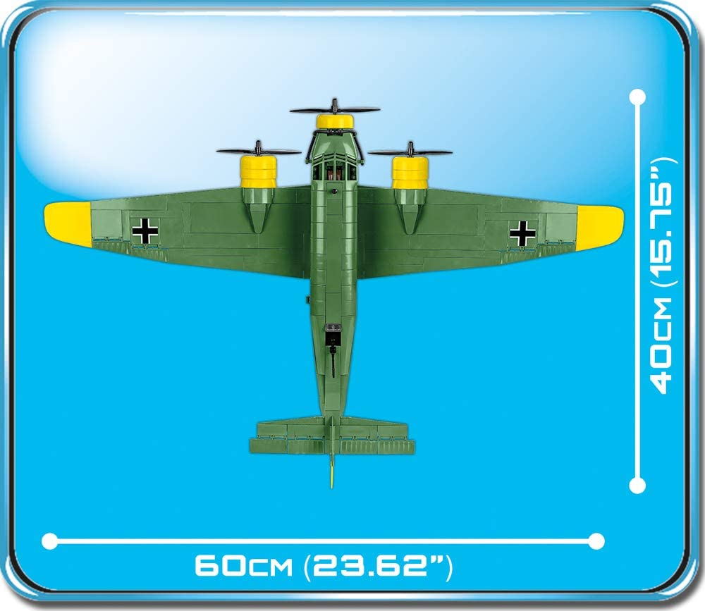 COBI 5710 Junkers JU 52/3M Building Blocks, Green,Yellow