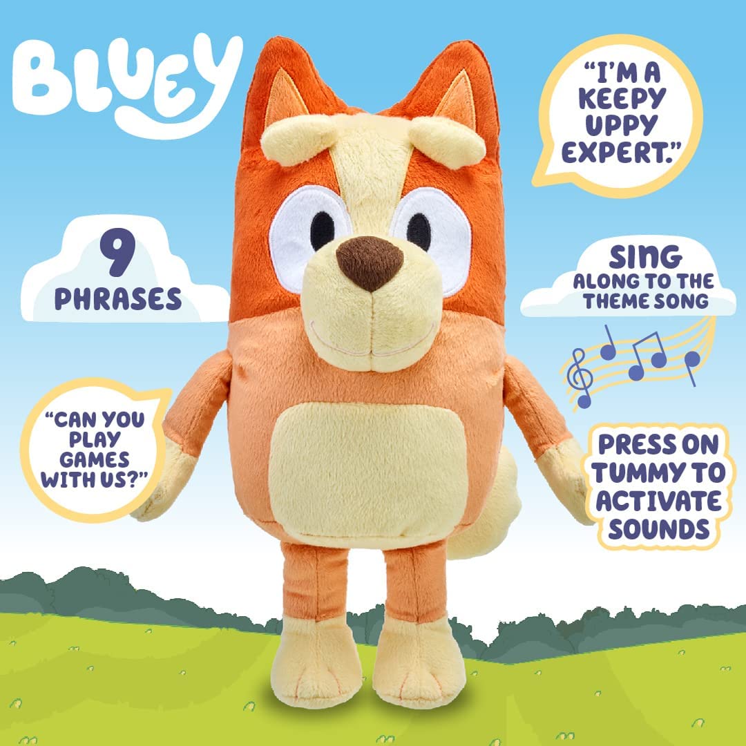 Bluey Bingo Large 30cm Talking Sounds Plush: Official Collectable Character Cuddly Toy