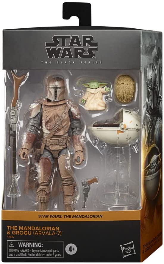 Star Wars The Black Series The Mandalorian and Grogu (Arvala-7) Toys 15-Cm-Scale