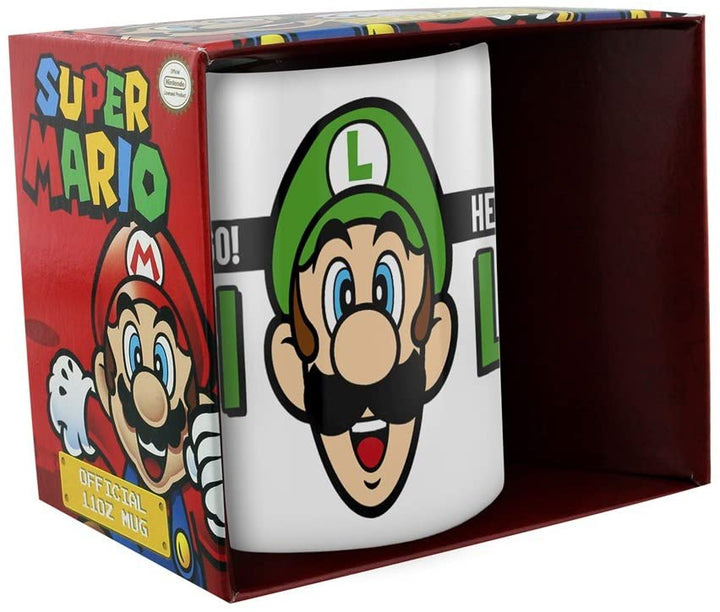 Pyramid MG24846 Super Mario Here We Go Luigi Coffee Mug, Porcelain, Multi-Colour