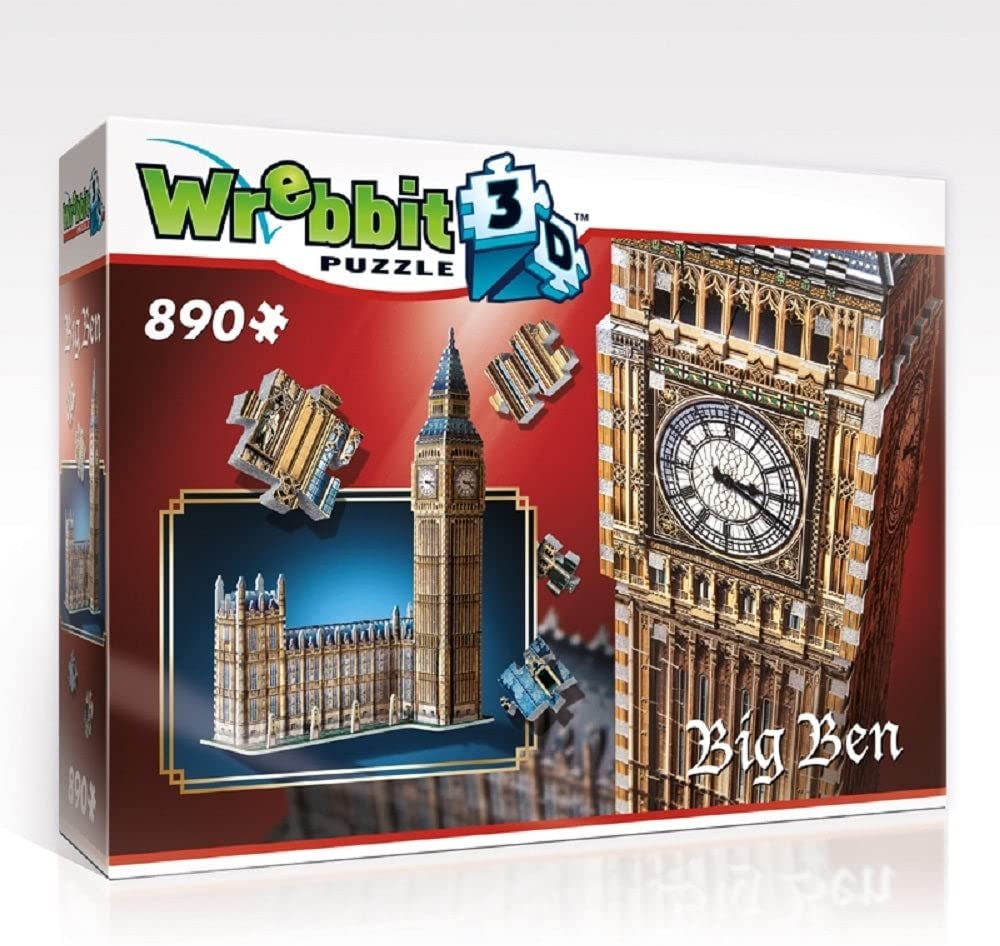 Wrebbit 3D W3D-2002 el Big Ben 3D Puzzle, Multicoloured
