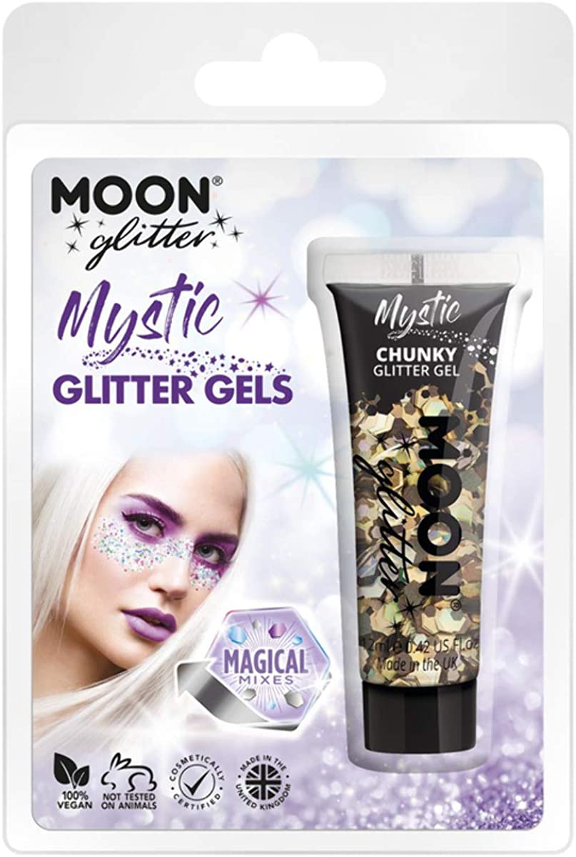Smiffys Moon Glitter Mystic Chunky Glitter Gel, gemischte Farben