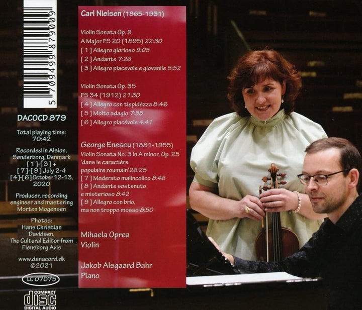 Sonatas [Mihaela Oprea; Jakob Alsgaard Bahr] [Danacord: DACO 879] [Audio CD]