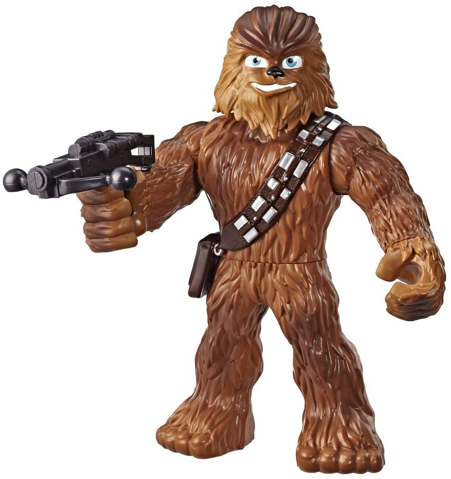 Star Wars Galactic Heroes Mega Mighties Chewbacca 10-Zoll-Actionfigur mit Bowcaster-Zubehör