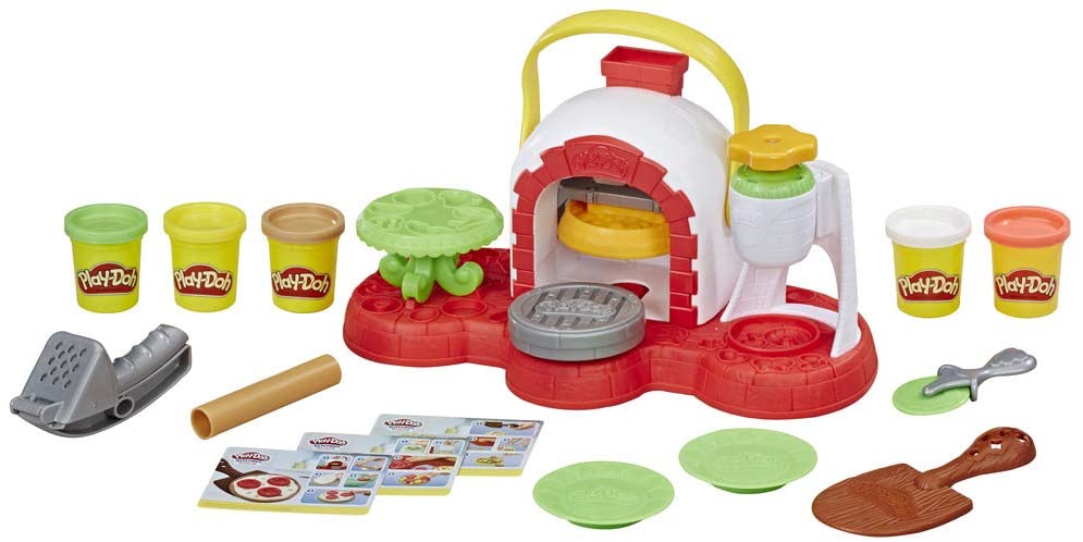 Play-Doh Stamp &#39;n Top Pizza Oven-speelgoed met 5 niet-giftige Play-Doh Multi-kleuren