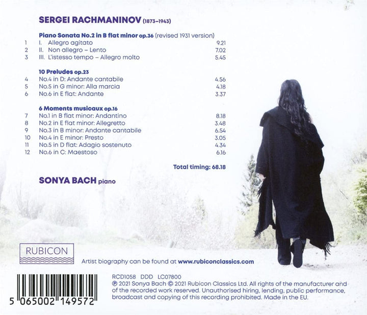 Sonya Bach: Rachmaninov: Piano Sonata No. 2/Preludes, Op. 23, Nos. 4, 5 & 6/ Moments... [Audio CD]