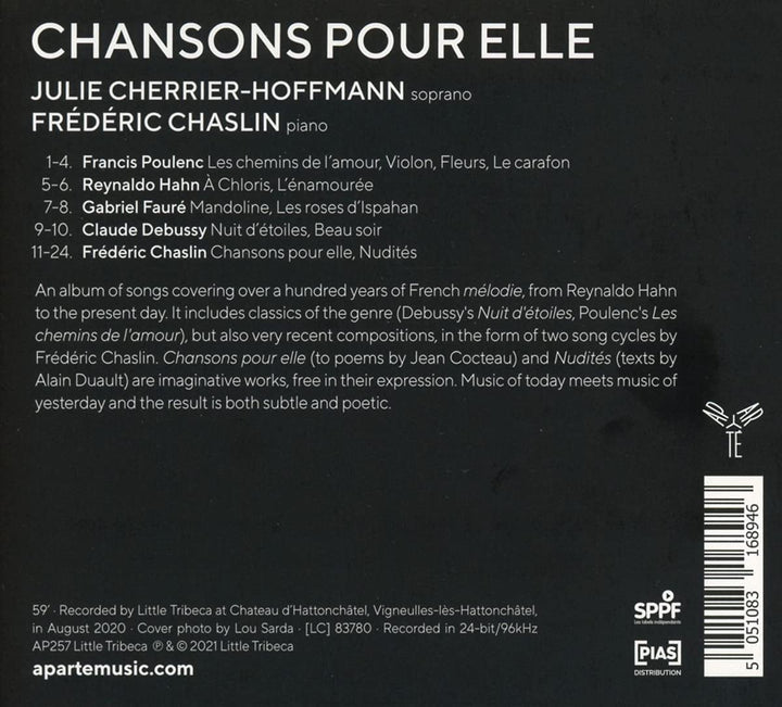 Cherrier-Hoffmann, Julie - Julie Cherrier-Hoffmann/Frédéric Chaslin: Chansons Pour Elle [Audio CD]