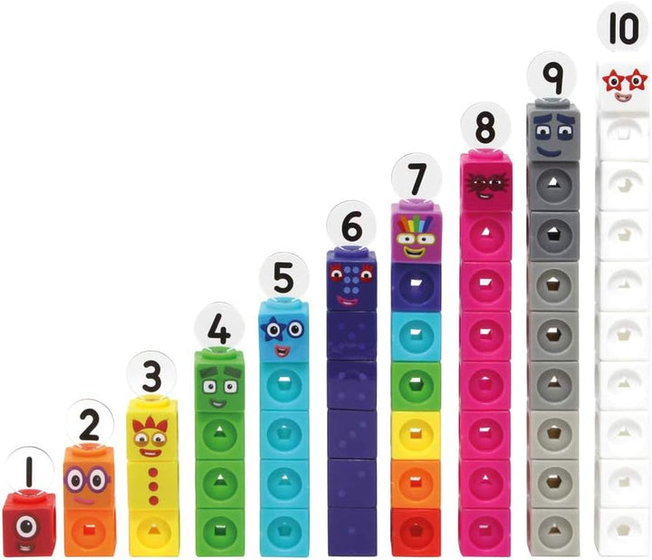 Learning Resources LSP0949-UK MathLink Cubes Numberblocks 1-10 Aktivitätsset, Mathe-Lernen für frühe Jahre, Bauen, Lernen und Spielen im Klassenzimmer und zu Hause.