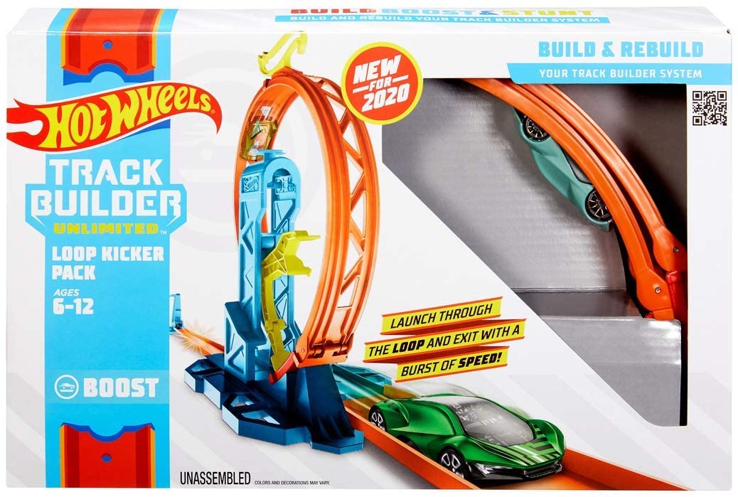 Hot Wheels GLC90 Track Builder Pack de kicks en boucle illimités