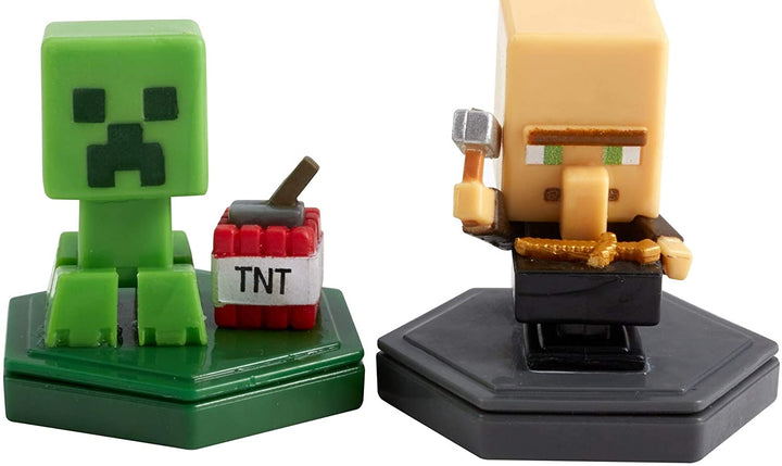 Minecraft Earth Boost Minifiguren 2er-Pack NFC-Chip-Spielzeug, Earth Augmented Reality-Handyspiel, basierend auf einem Videospiel, ideal zum Spielen, Tauschen und Sammeln, Abenteuerspielzeug für Jungen und Mädchen