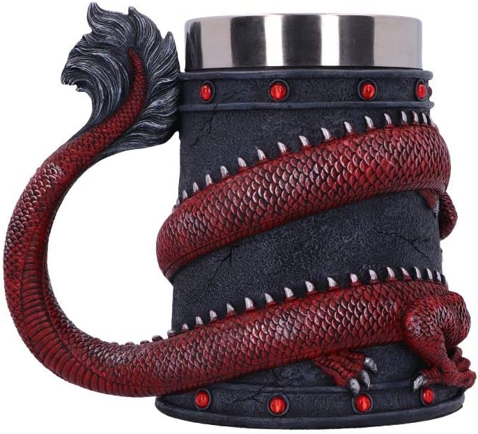 Nemesis Now Dragon Coil Krug, Rot, 16 cm