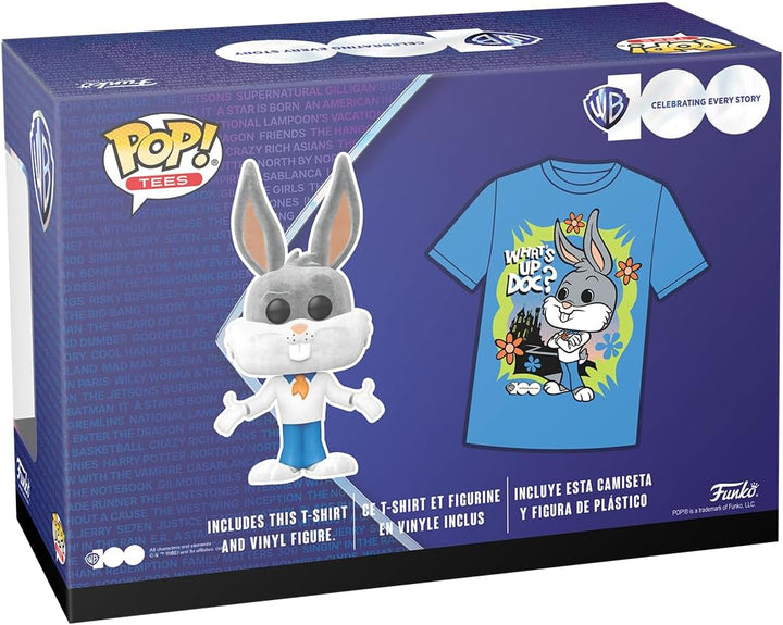 Funko POP! &amp; T-Shirt: WB100- Bugs Bunny Fred Bunny als Fred – beflockt – extra groß –