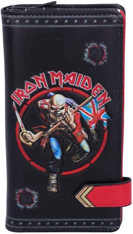 Nemesis Now Officially Licensed Iron Maiden Eddie Trooper Embossed Purse, PU, Bl