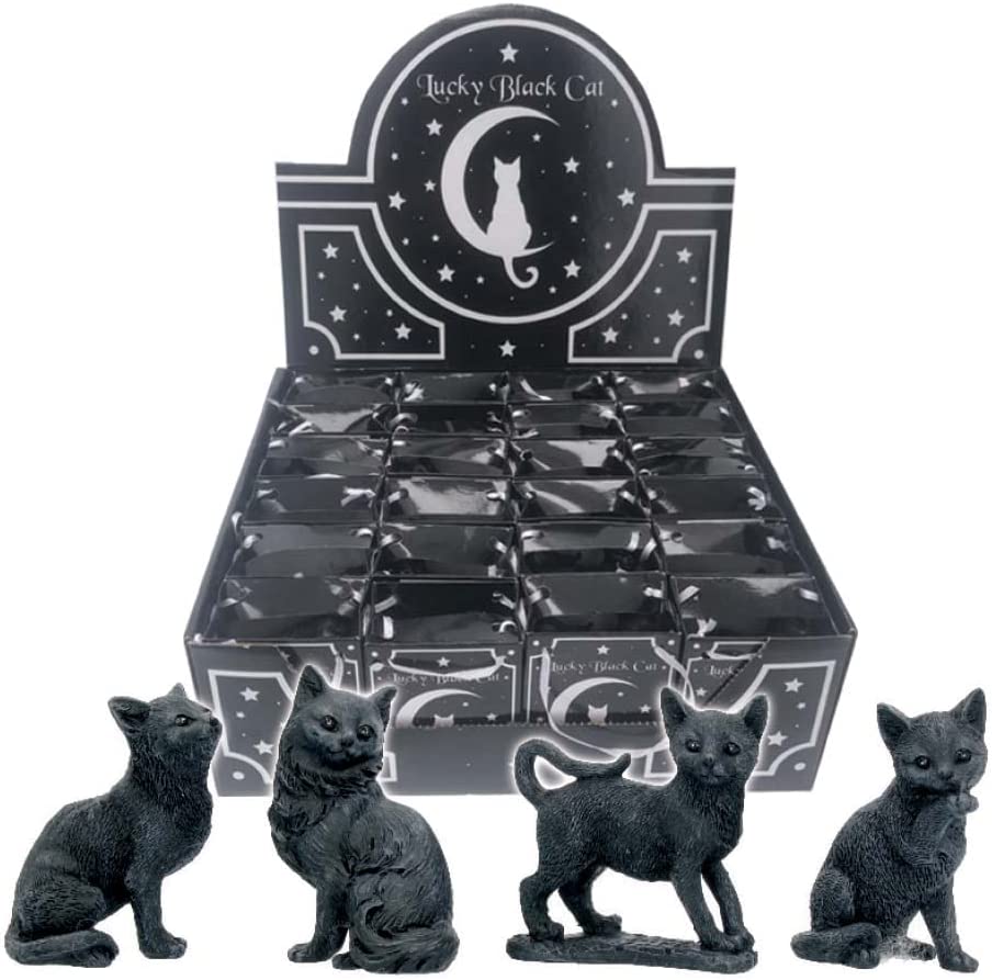 Nemesis Now Lucky Black Cats 9 cm (Display mit 24 Stück), Polyresin