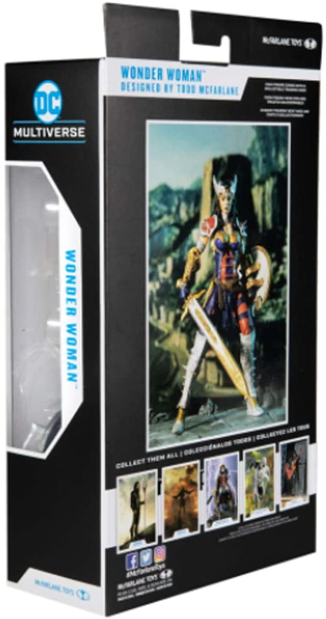 McFarlane - DC Multiverse - 17cm Wonder Woman (Design by Todd Gold Label (Premium) -TM15181, 15181, Multi-Coloured