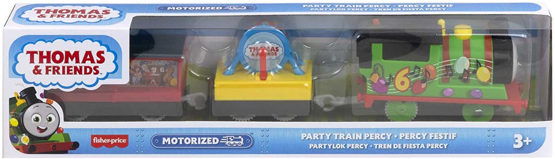Fisher-Price Thomas &amp; Friends Party Train Percy motorisierter, batteriebetriebener Spielzeugzug