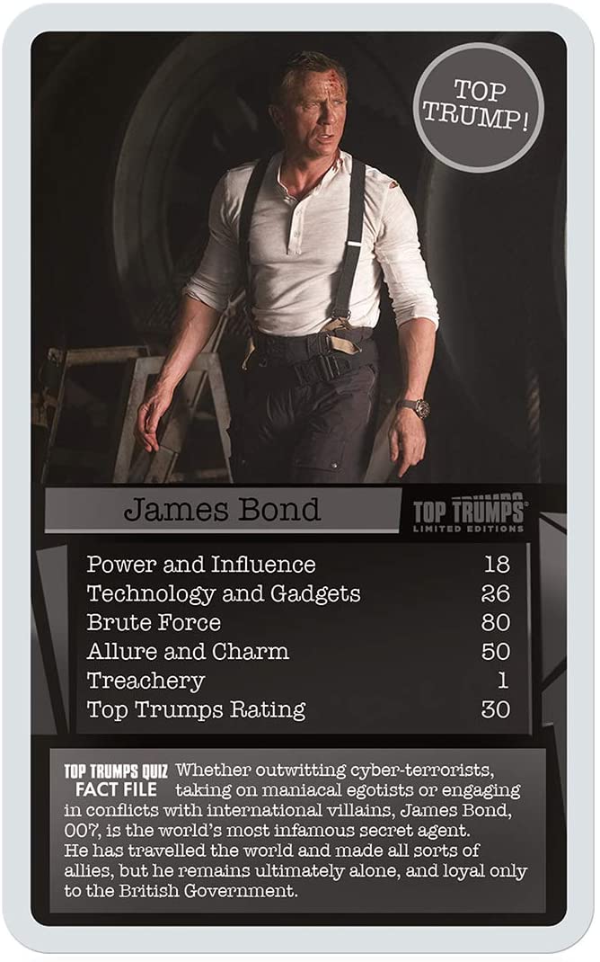 James Bond Every Assignment Top Trumps Limited Editions-Kartenspiel