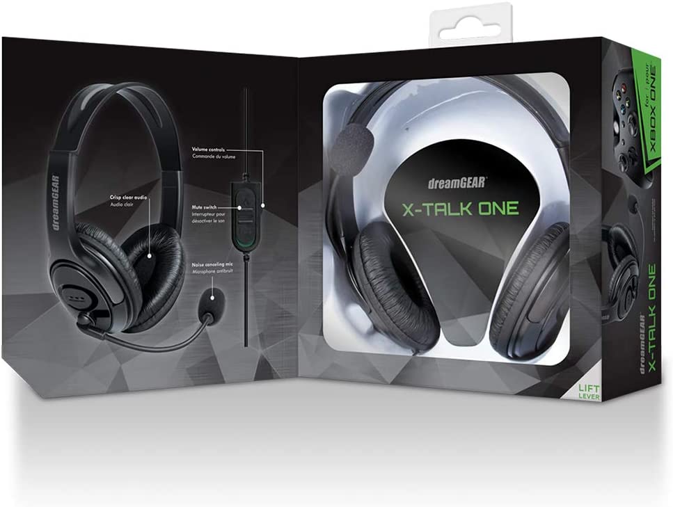 DreamGear DGXB1-6617 Xbox One X-Talk Game Headset – Boom-Mikrofon – (Schwarz)