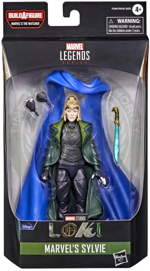 Marvel Legends Series 15 cm Scale Action Figure Toy Marvel’s Sylvie, Premium Design, 1 Figure, 3 Accessories, and 1 Build-a-Figure Part Multicolor