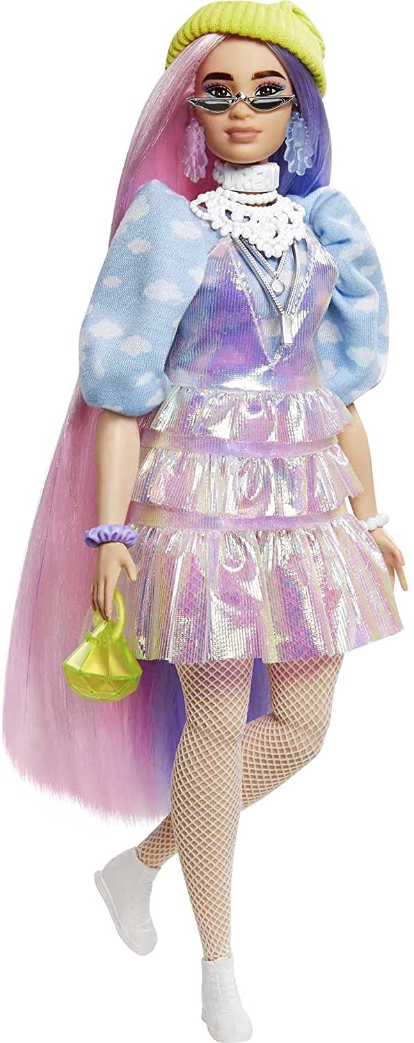 Barbie Extra Doll au look chatoyant avec jouet pour chiot