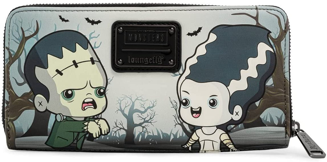 Loungefly Universal Monsters Chibi Line Ziparound Wallet, Multi-colored, Standar