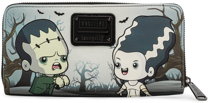 Loungefly Universal Monsters Chibi Line Ziparound-Geldbörse, mehrfarbig, Standard