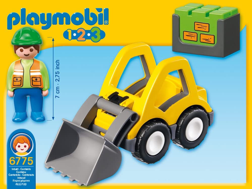 Playmobil 6775 1.2.3 Graafmachine met chauffeur en bak