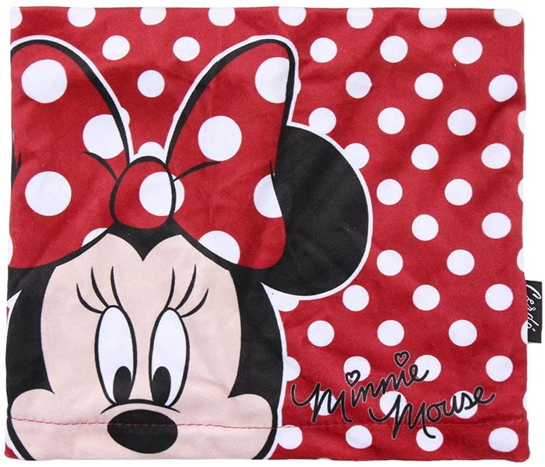 Minnie Halswärmer rot mit weißen Punkten und Minnie-Design