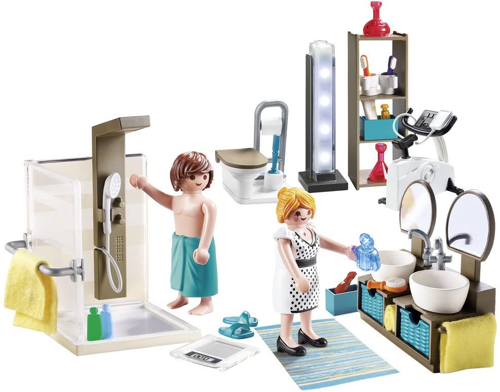 Playmobil City Life 9268 Badezimmer mit Lichteffekten für Kinder ab 4 Jahren