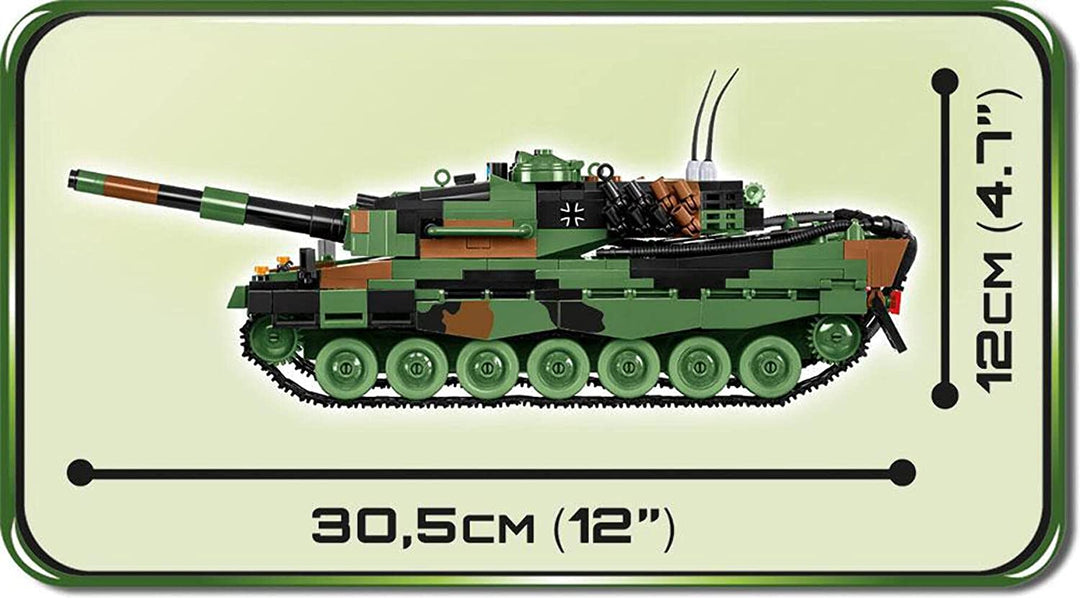 COBI 2618 Small Army - Leopard 2A4 Konstruktionsspielzeug, Grün, Braun, Schwarz