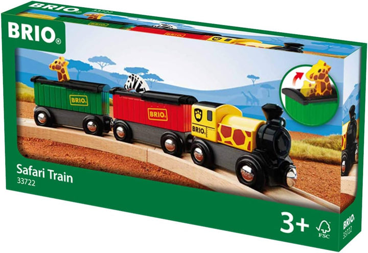 BRIO World – Safari-Zug für Kinder ab 3 Jahren – kompatibel mit allen BRIO-Eisenbahnsets und Zubehör