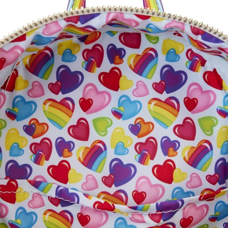 Loungefly Lisa Frank Logo Heart Rainbow Mini-Rucksack